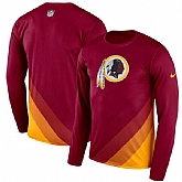 Washington Redskins Nike Burgundy Sideline Legend Prism Performance Long Sleeve T-Shirt,baseball caps,new era cap wholesale,wholesale hats